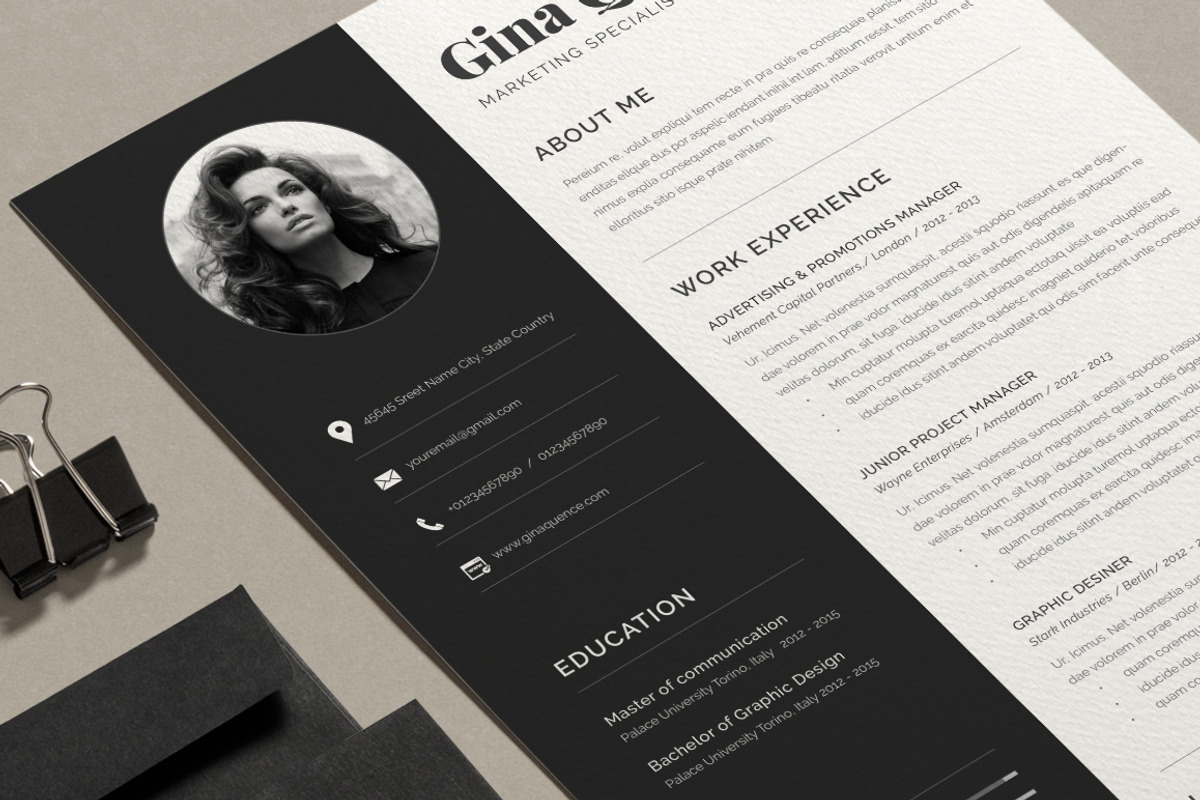 Resume Gina, a Resume Template by Estartshop (Photo 3 of 5)