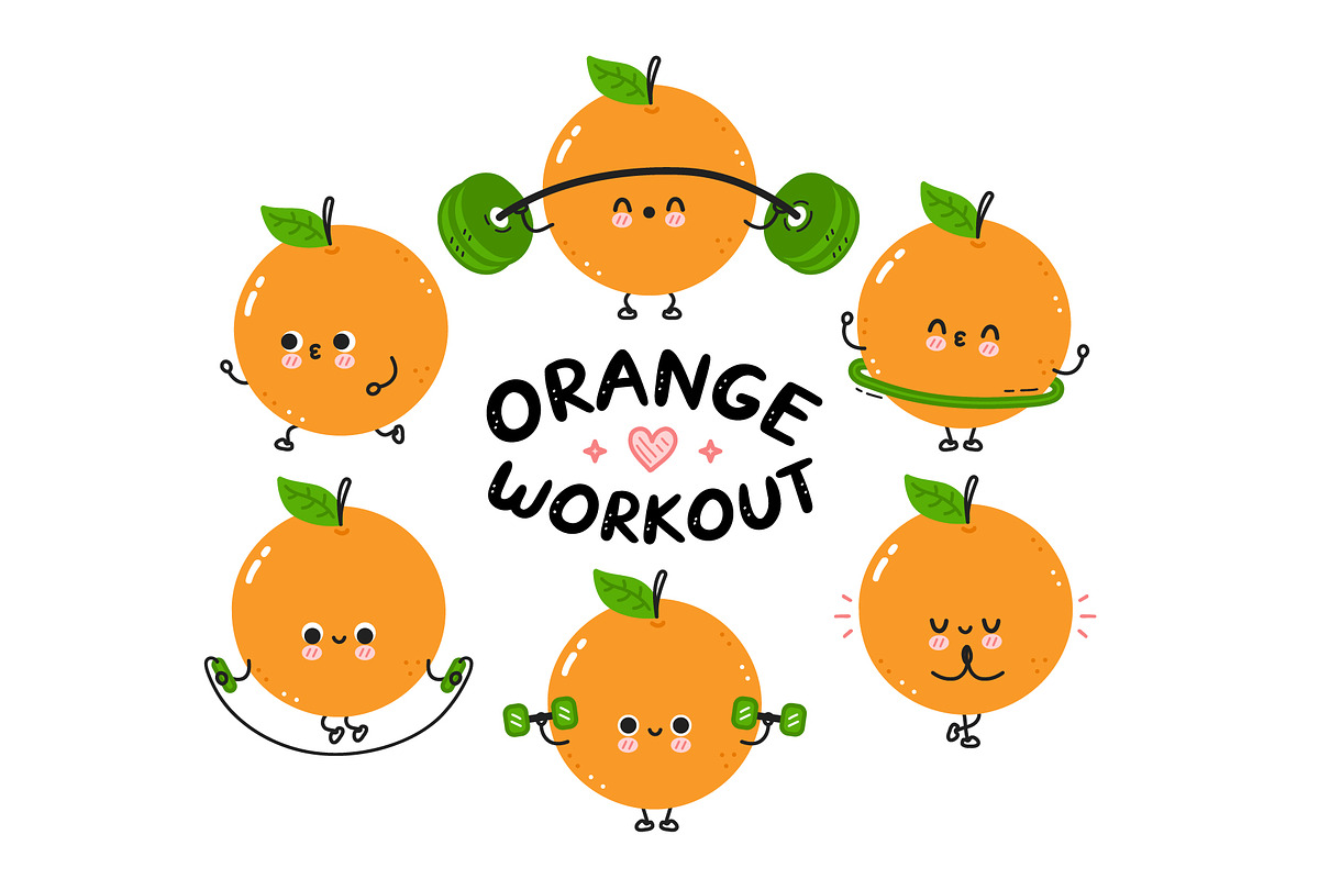 Fruits Workout Characters Bundle, a Food Illustration by Slavko Kahovsky (Photo 6 of 10)