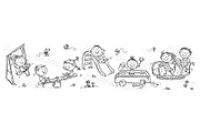 Cartoon kids on playground clipart, a Person Illustration by Bubert Art (Thumbnail 2 of 7)
