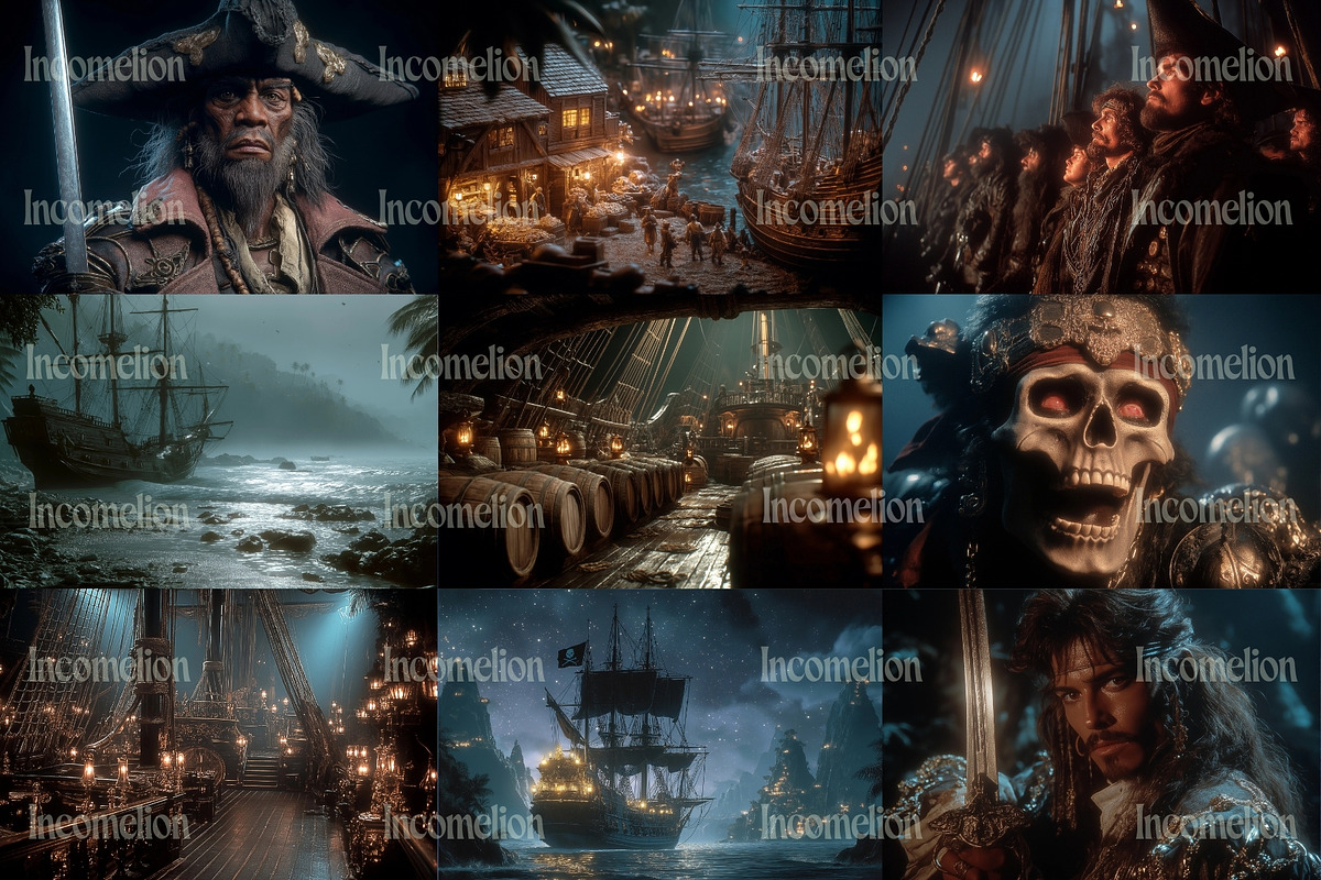 45 Vintage Pirate Stock Photos, a Person Illustration by Incomelion (Photo 3 of 12)