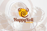 HappyRoll Bakery Logo, a Branding & Logo Template by aaron robertson design (Thumbnail 1 of 4)
