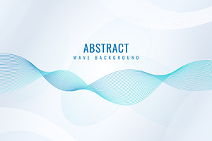 Abstract Blue Wave Background