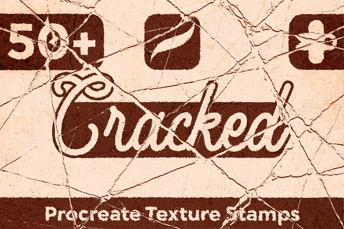 Cracked Texture Stamps for Procreate, a Texture Graphic by PeeperDesignStudio (Photo 1 of 6)