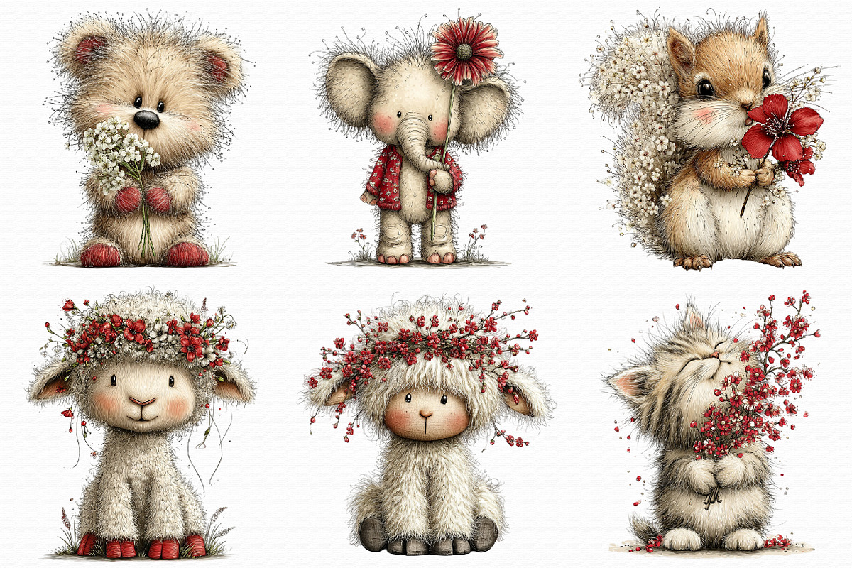Whimsical Spring Animals Clipart, an Illustration by Libby Wishes (Photo 7 of 7)
