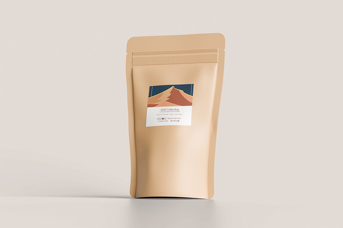 Kraft Coffee Bag Mockup, an Advertising Mockup by swsi-studio (Photo 5 of 5)