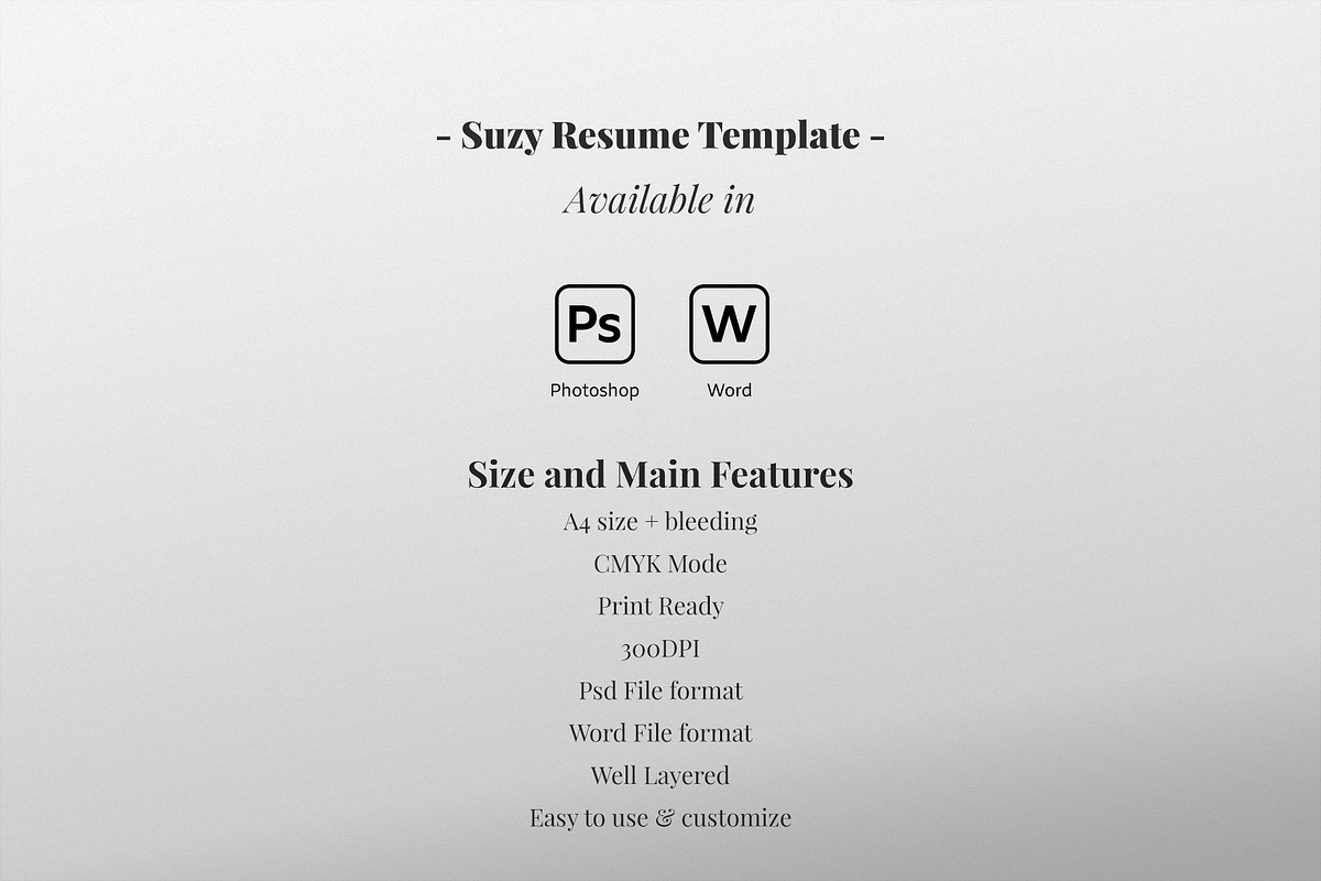 Suzy Resume Template, a Resume Template by Nina Shaw (Photo 11 of 11)