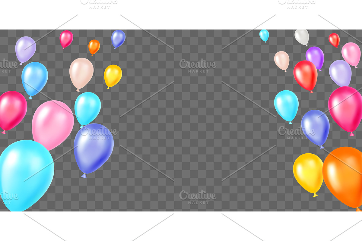 Realistic inflatable balloons of, an Illustration by Vectorbuum