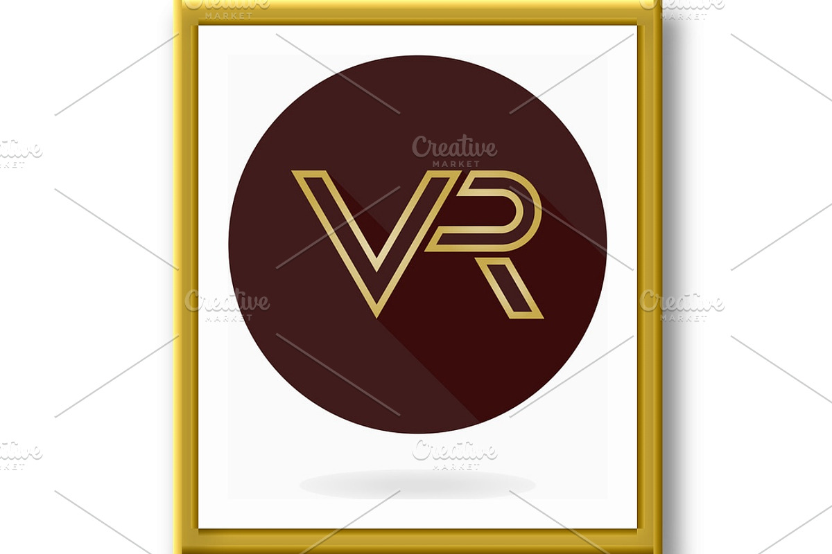 Modern Vector VR Logo in the Circle, a Duotone Icon by FineArtStudio (Photo 2 of 3)