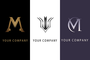 3 Modern Letter M Logo