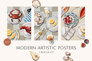 MODERN ARTISTIC POSTER CREATOR, a Decorative Illustration by Yuliia Lashevska (Thumbnail 1 of 12)