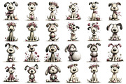 Whimsical Easter Dogs Clipart, an Illustration by DreamPrint404 (Thumbnail 2 of 7)