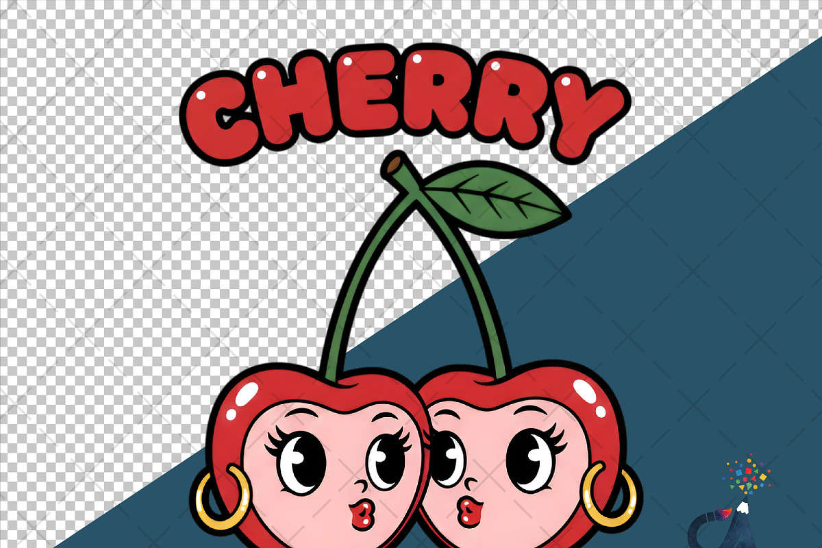 Valentine Cherry Betty Boop Png, an Illustration by Creative Art (Photo 6 of 6)