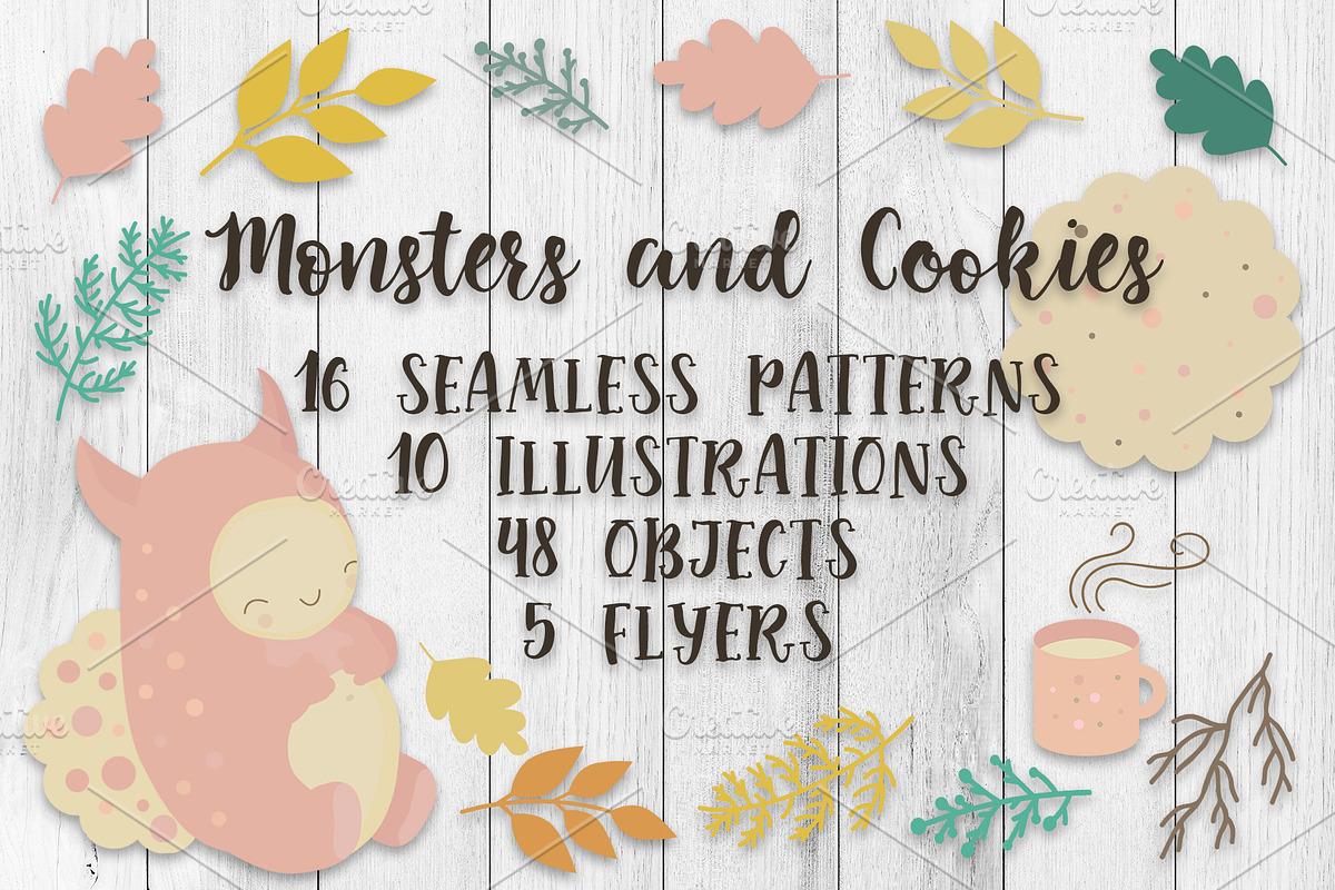 Monsters and cookies, an Animal Illustration by Marina Demidova (Photo 1 of 8)