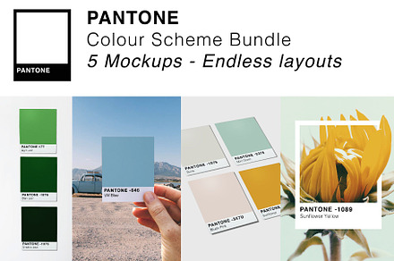 Pantone Colour Mockup Bundle, a Wearable Device Mockup by Tropical Type