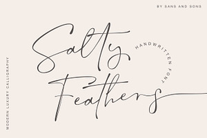 Salty Feathers - Modern Script