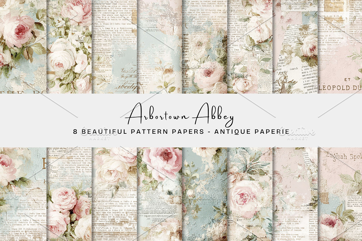 Arbortown Abbey Papers, a Pattern Graphic by Antique Paperie (Photo 1 of 5)