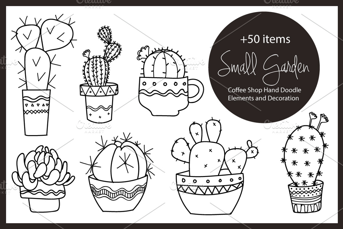 Small Garden & Coffee Shop, a Decorative Illustration by MooBeer (Photo 3 of 6)