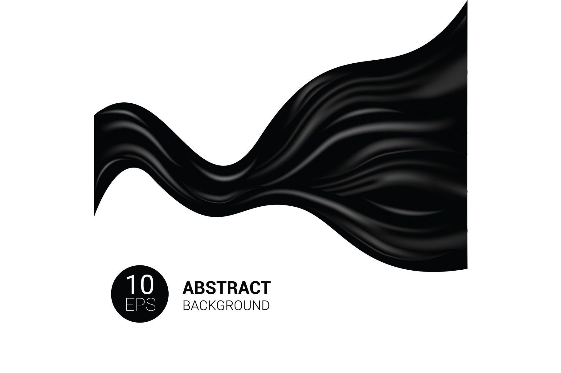 Silk vector black silky fabric and elegant dark satin material ...