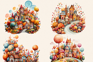 AUTUMN CANYLAND VILLAGE CLIPART