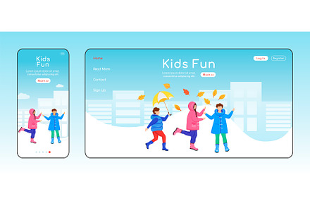 Kids fun landing page template, a Landing Page Template by The img