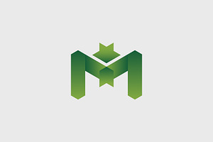Letter M Leaf Logo, a Branding & Logo Template by Salman Shop