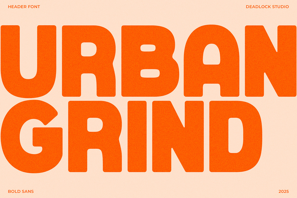 Urban Grind! Poster Font!, a Sans Serif Font by deadlock studio (Photo 1 of 9)