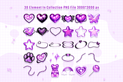 Y2K purple chrome collection, an Object Graphic by JaoGam (Thumbnail 2 of 3)