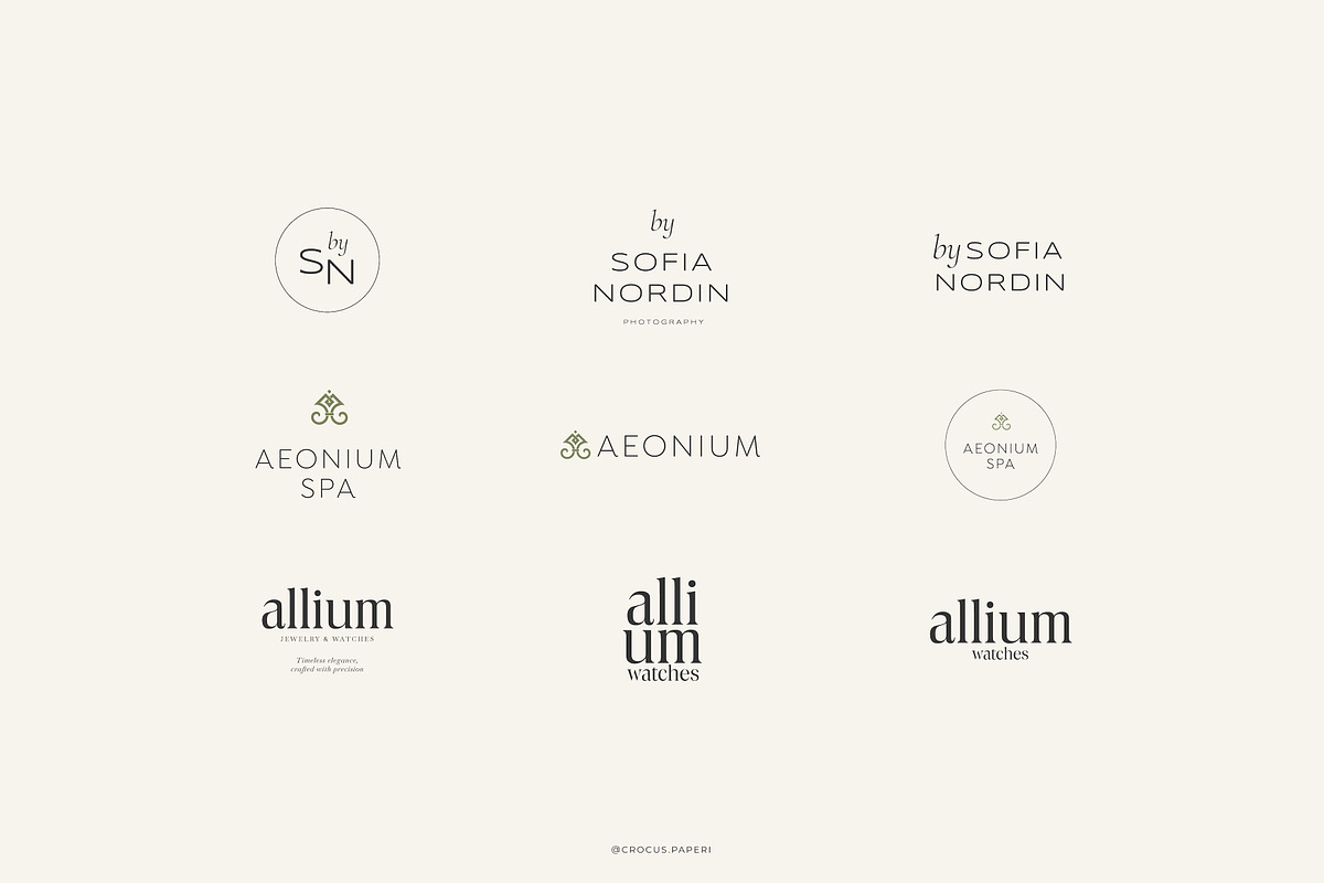 LUXURY Logos & Business Cards, a Branding & Logo Template by Crocus Paperi (Photo 9 of 17)