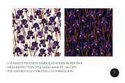 Velvet Irises. Luxury Floral Pattern, a Pattern Graphic by PaperJamLab (Thumbnail 3 of 11)