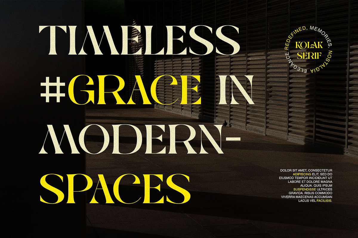 KOLAK-modern vintage, a Serif Font by ToniStudio (Photo 2 of 6)