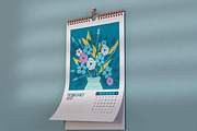 2027 Floral Calendar Template Vector, a Stationery Template by Peacock_design (Thumbnail 5 of 15)