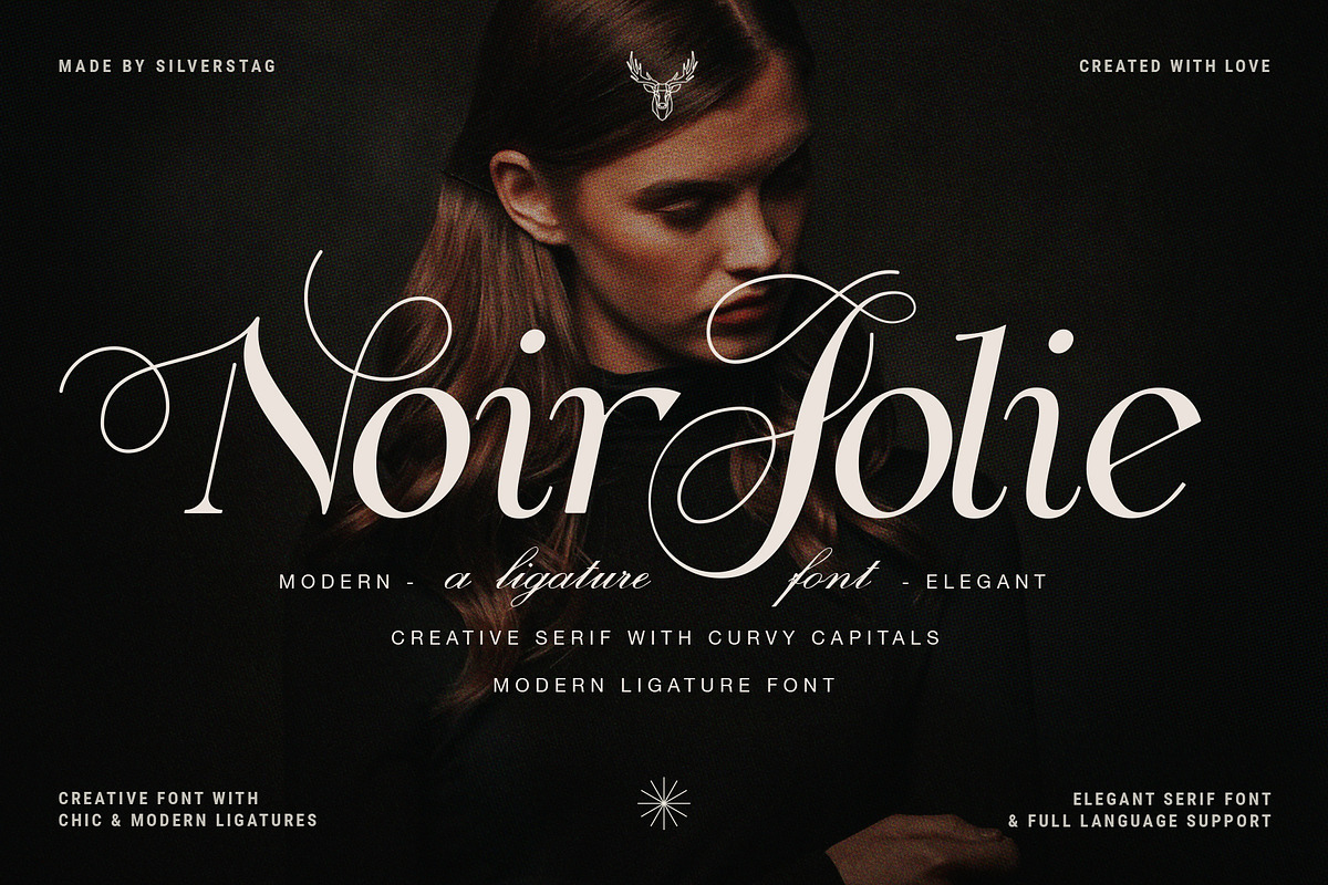 Noir Jolie - Modern Ligature Serif, a Serif Font by SilverStag Type Foundry (Photo 1 of 17)