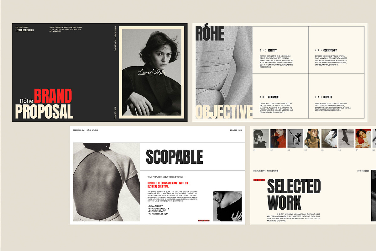 Róhe | Brand Proposal Template, a Presentation Template by Graphpexel (Photo 6 of 8)