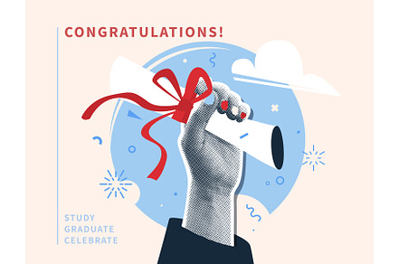 Graduate vector illustration