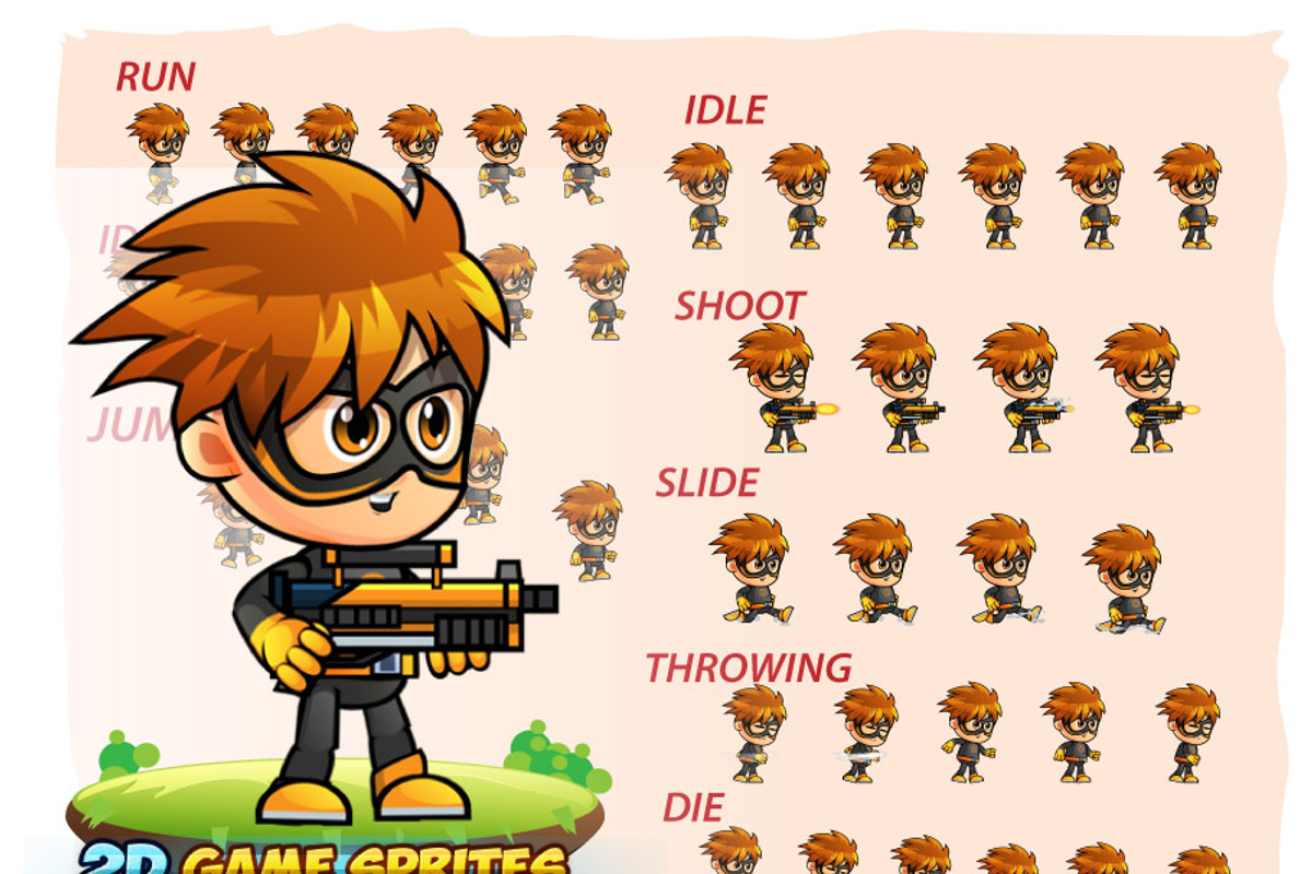 SuperBam 2D Game Sprites, an Illustration by DionArtworks (Photo 2 of 3)