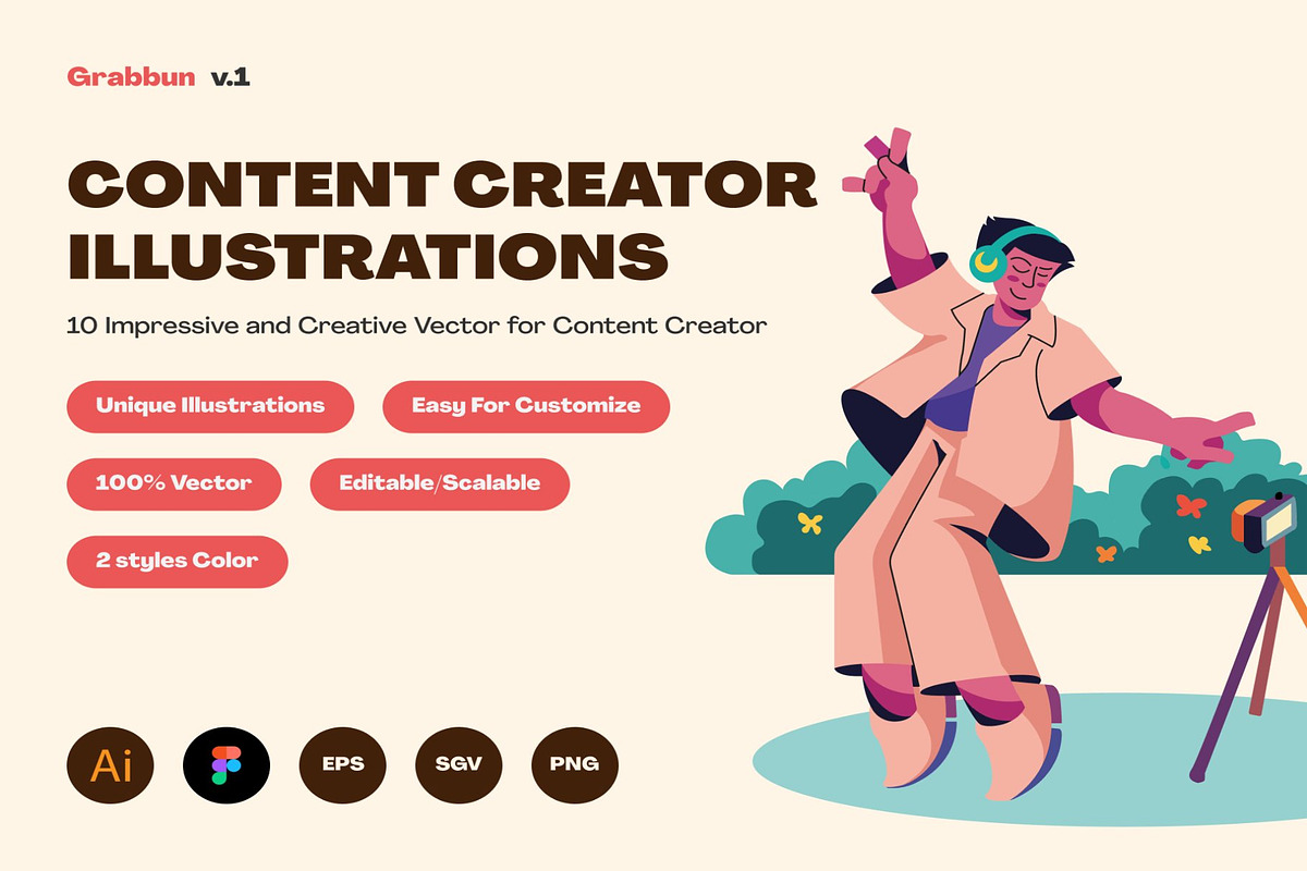 Retro Content Creator Activity, a Work Illustration by Lumina_ui_ux202 (Photo 1 of 8)
