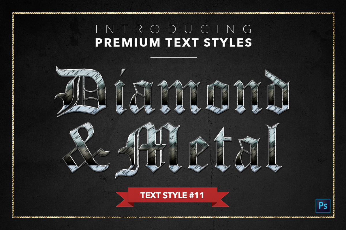 Diamond & Metal #1 - 15 Text Styles, a Layer Style Add-On by Jonas Stensgaard (Photo 12 of 18)