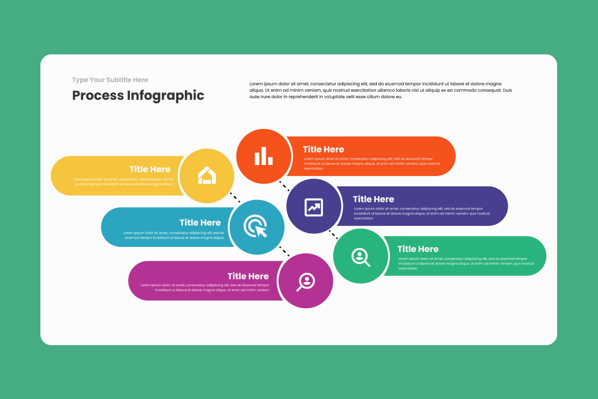 Visual Process Infographic Template, an Illustration by twinstd