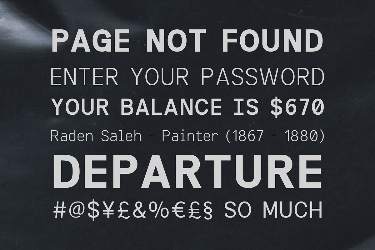 Informe - Monospaced, a Sans Serif Font by Arterfak Project (Photo 8 of 12)