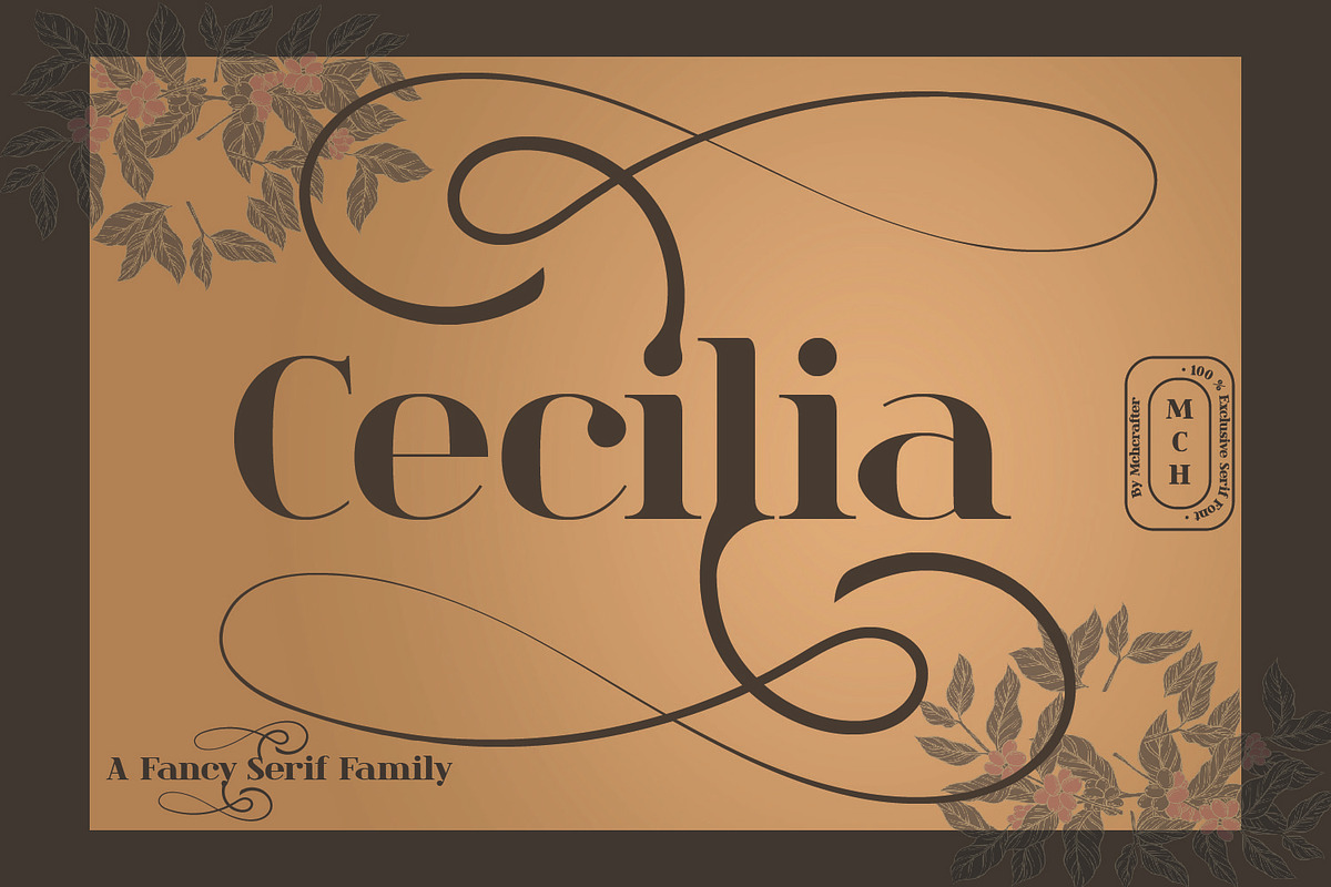 Cecilia | Fancy Serif Family, a Serif Font by MchCrafter (Photo 1 of 15)