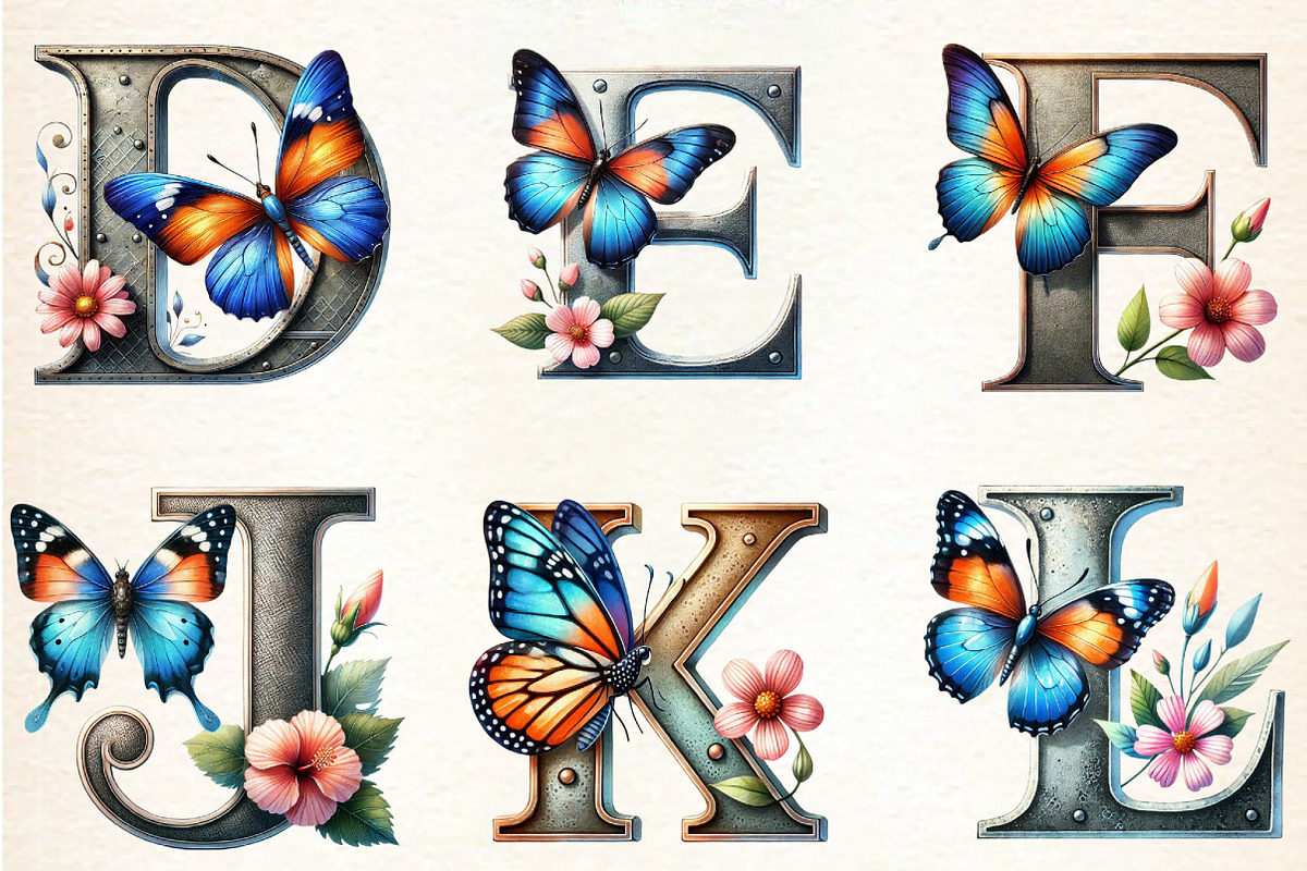 Spring Alphabet Sublimation Clipart, an Illustration by DreamArtGraphic (Photo 4 of 7)