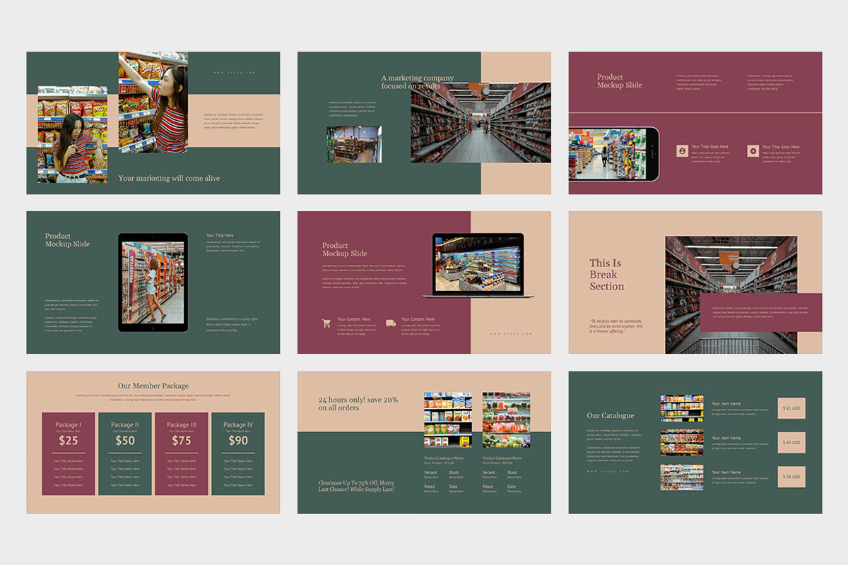 Gyvea : Supermarket Google Slides, a Presentation Template by Punkl Camp (Photo 7 of 9)