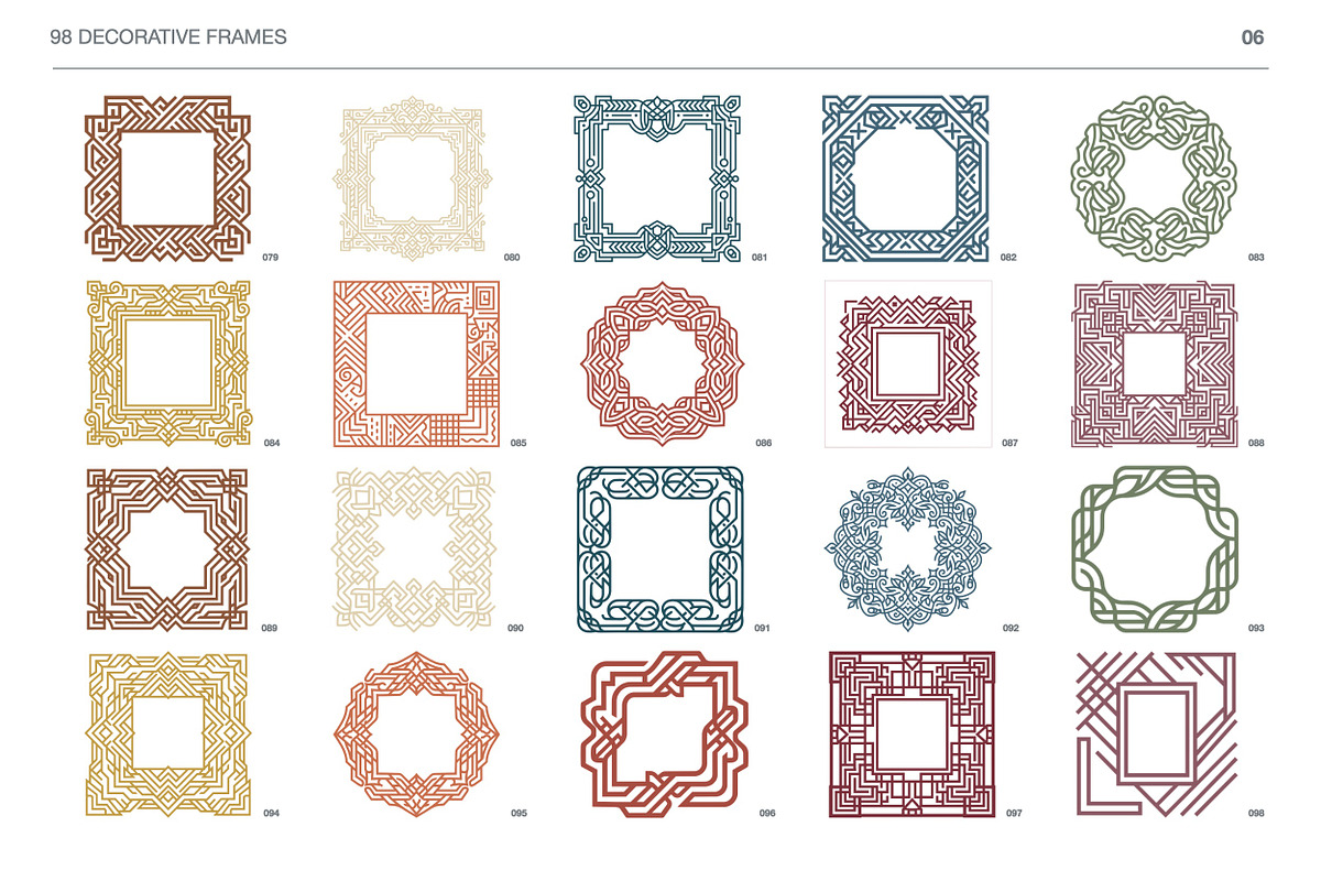 98 Decorative Ornamental Frames, an Object Graphic by designvectx (Photo 7 of 7)