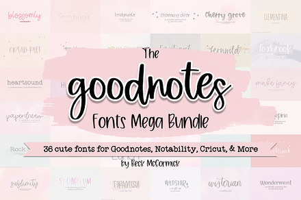 The Goodnotes Fonts Mega Bundle
