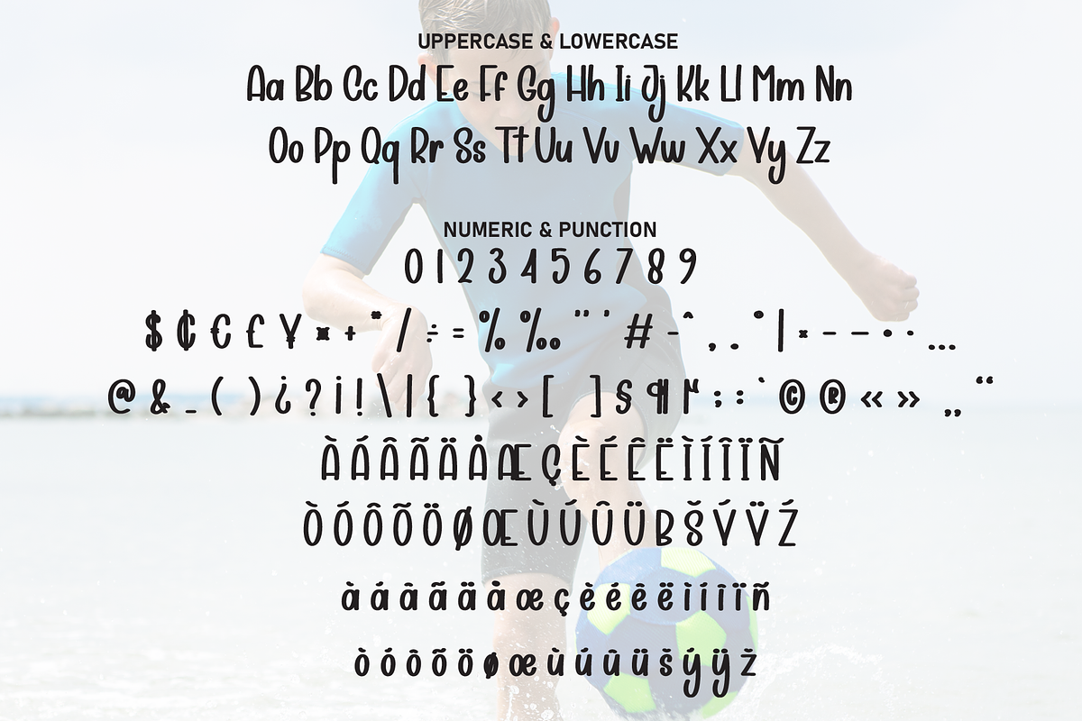 Beach Football | Script Font, a Handwritten Font by Scratchones (Photo 7 of 8)