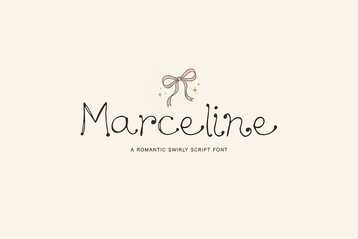 Marceline Romantic Swirly Script, a Handwritten Font by gafaroff studio (Photo 1 of 5)