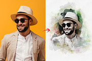 Mixed Watercolor Art Photo Effect, an Action Add-On by Photoshop Action (Thumbnail 4 of 23)