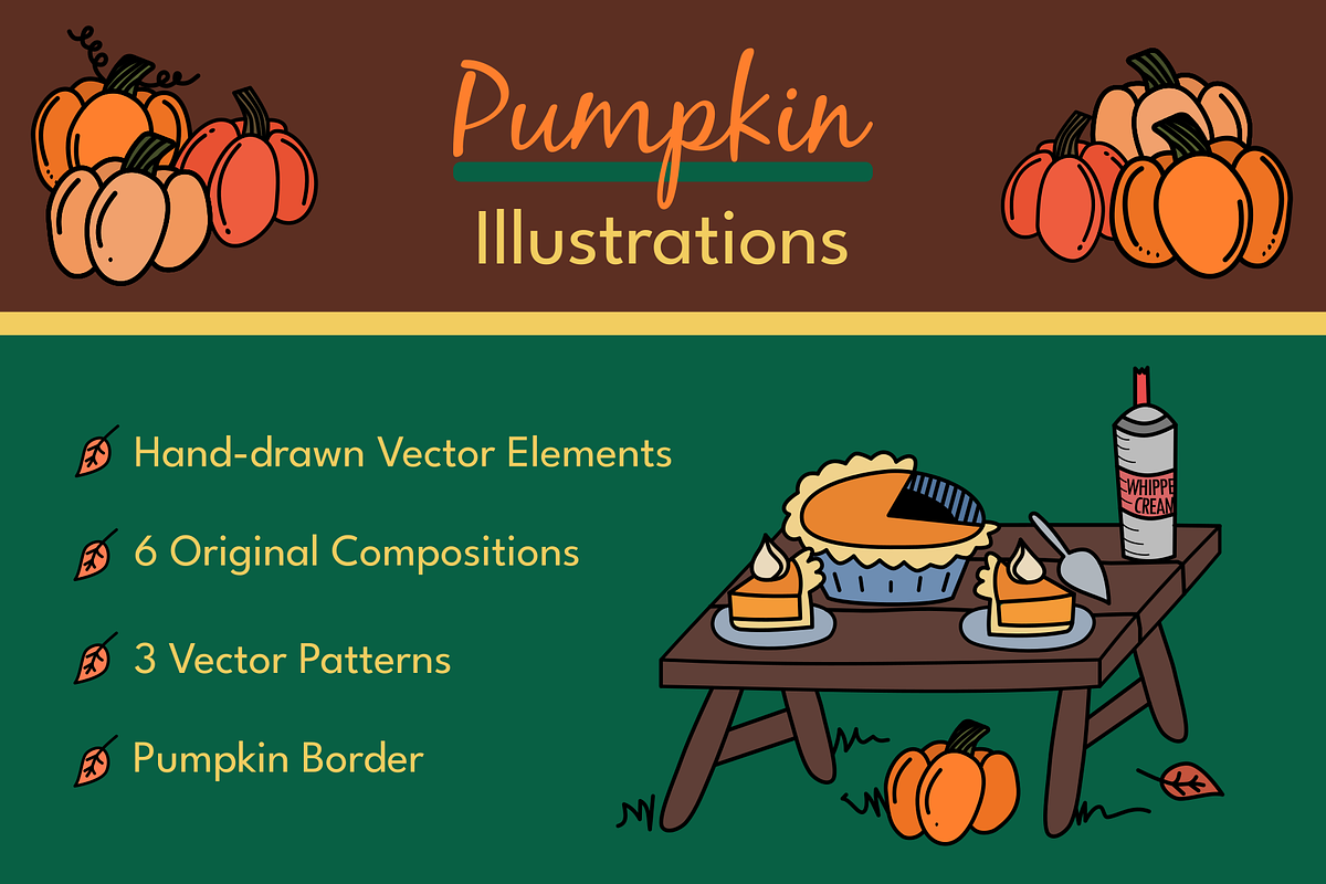Pumpkin Illustrations, a Food Illustration by AJ Doodles (Photo 1 of 16)