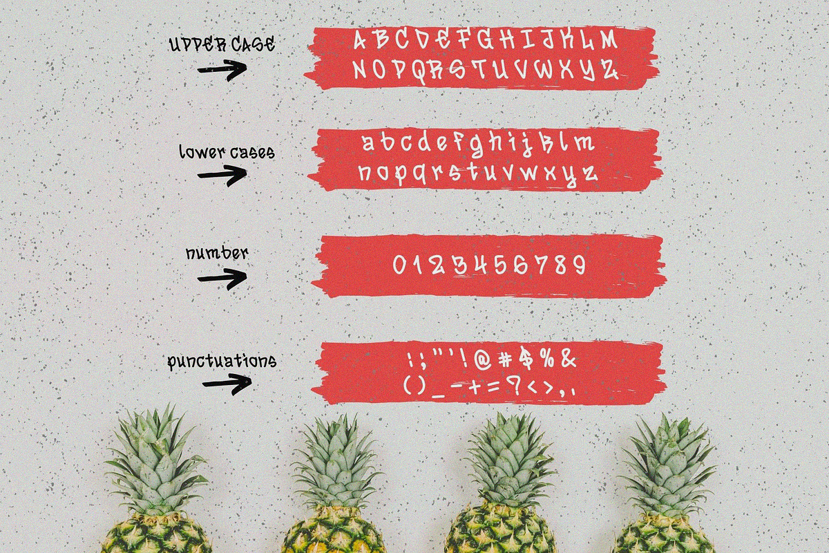 Pineapple Handwritten Font, a Handwritten Font by Ruddean2109 (Photo 2 of 10)