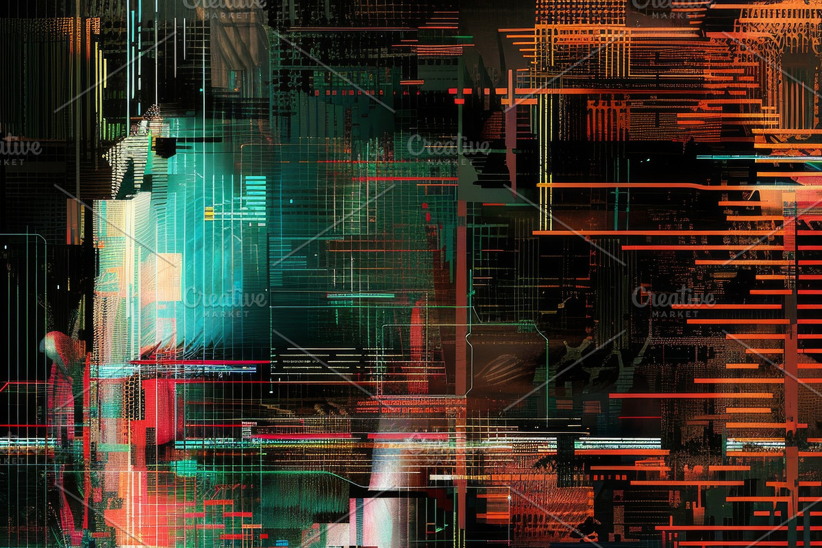 90 Glitch faces, a Person Illustration by Handmadefont (Photo 26 of 94)